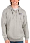 Main image for Antigua Washington Capitals Mens Grey Action Long Sleeve 1/4 Zip Pullover