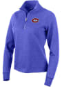 Montreal Canadiens Womens Antigua Action 1/4 Zip Pullover - Blue