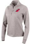 Main image for Antigua New Jersey Devils Womens Oatmeal Action 1/4 Zip Pullover