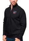 Main image for Antigua FC Dallas Mens Black Gambit Long Sleeve 1/4 Zip Pullover