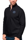 Main image for Antigua New York City FC Mens Black Gambit Long Sleeve 1/4 Zip Pullover