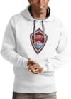 Main image for Antigua Colorado Rapids Mens White Full Front Victory Long Sleeve Hoodie