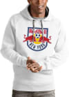 Main image for Antigua New York Red Bulls Mens White Full Front Victory Long Sleeve Hoodie