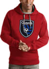 Main image for Antigua San Jose Earthquakes Mens Red Victory Long Sleeve Hoodie