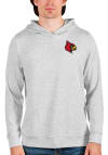 Main image for Antigua Louisville Cardinals Mens Grey Absolute Long Sleeve Hoodie