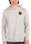 Main image for Antigua Louisville Cardinals Mens Oatmeal Absolute Long Sleeve Hoodie