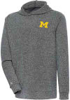 Main image for Antigua Michigan Wolverines Mens Charcoal Absolute Long Sleeve Hoodie