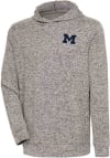 Main image for Antigua Michigan Wolverines Mens Oatmeal Absolute Long Sleeve Hoodie