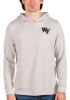 Main image for Antigua Wake Forest Demon Deacons Mens Oatmeal Absolute Long Sleeve Hoodie