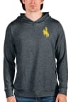 Main image for Antigua Wyoming Cowboys Mens Charcoal Absolute Long Sleeve Hoodie