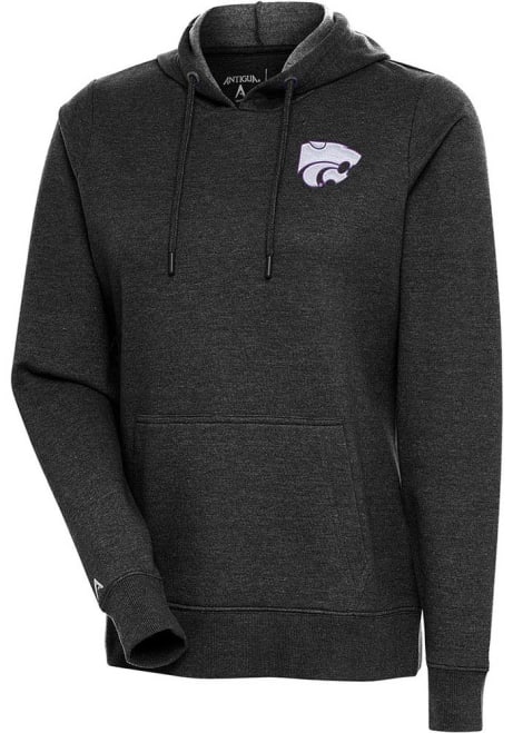 Mens K-State Wildcats Black Antigua Action Hooded Sweatshirt