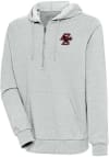 Main image for Antigua Boston College Eagles Mens Grey Action Long Sleeve 1/4 Zip Pullover