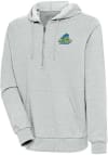 Main image for Antigua Delaware Fightin' Blue Hens Mens Grey Action Long Sleeve 1/4 Zip Pullover