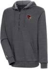 Main image for Antigua Illinois State Redbirds Mens Charcoal Action Long Sleeve 1/4 Zip Pullover