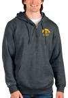 Main image for Antigua Iowa Hawkeyes Mens Charcoal Action Long Sleeve 1/4 Zip Pullover