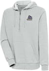 Main image for Antigua James Madison Dukes Mens Grey Action Long Sleeve 1/4 Zip Pullover