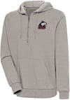 Main image for Antigua Northern Illinois Huskies Mens Oatmeal Action Long Sleeve 1/4 Zip Pullover