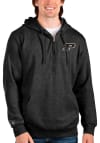 Main image for Antigua Purdue Boilermakers Mens Black Action Long Sleeve 1/4 Zip Pullover