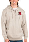 Main image for Antigua Rutgers Scarlet Knights Mens Oatmeal Action Long Sleeve 1/4 Zip Pullover