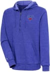 Main image for Antigua SMU Mustangs Mens Blue Action Long Sleeve 1/4 Zip Pullover