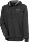 Main image for Antigua SMU Mustangs Mens Black Action Long Sleeve 1/4 Zip Pullover