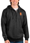 Main image for Antigua Syracuse Orange Mens Black Action Long Sleeve 1/4 Zip Pullover