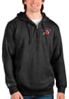Main image for Antigua Utah Utes Mens Black Action Long Sleeve 1/4 Zip Pullover