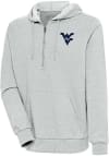 Main image for Antigua West Virginia Mountaineers Mens Grey Action Long Sleeve 1/4 Zip Pullover