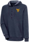 Main image for Antigua West Virginia Mountaineers Mens Navy Blue Action Long Sleeve 1/4 Zip Pullover