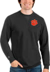 Main image for Antigua Clemson Tigers Mens Black Reward Long Sleeve Crew Sweatshirt