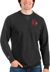 Main image for Antigua Louisville Cardinals Mens Black Reward Long Sleeve Crew Sweatshirt