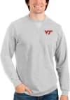 Main image for Antigua Virginia Tech Hokies Mens Grey Reward Long Sleeve Crew Sweatshirt