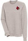 Main image for Antigua Louisville Cardinals Womens Oatmeal Action Crew Sweatshirt