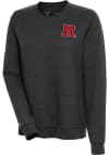 Main image for Womens Rutgers Scarlet Knights Black Antigua Action Crew Sweatshirt