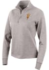 Main image for Antigua Arizona State Sun Devils Womens Oatmeal Action 1/4 Zip Pullover