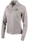 Main image for Antigua GA Tech Yellow Jackets Womens Oatmeal Action 1/4 Zip Pullover