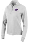 Main image for Antigua K-State Wildcats Womens Grey Action 1/4 Zip Pullover