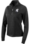 Main image for Antigua Michigan State Spartans Womens Black Action 1/4 Zip Pullover