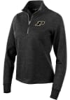 Main image for Womens Purdue Boilermakers Black Antigua Action 1/4 Zip Pullover