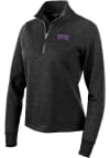 Main image for Antigua TCU Horned Frogs Womens Black Action 1/4 Zip Pullover