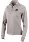 Main image for Antigua Tulane Green Wave Womens Oatmeal Action 1/4 Zip Pullover