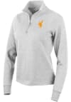 Main image for Antigua Wyoming Cowboys Womens Grey Action 1/4 Zip Pullover