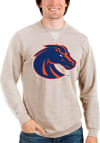 Main image for Antigua Boise State Broncos Mens Oatmeal Reward Long Sleeve Crew Sweatshirt