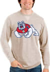 Main image for Antigua Fresno State Bulldogs Mens Oatmeal Reward Long Sleeve Crew Sweatshirt