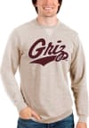 Main image for Antigua Montana Grizzlies Mens Oatmeal Reward Long Sleeve Crew Sweatshirt