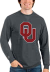Main image for Antigua Oklahoma Sooners Mens Charcoal Reward Long Sleeve Crew Sweatshirt