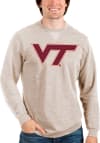 Main image for Antigua Virginia Tech Hokies Mens Oatmeal Reward Long Sleeve Crew Sweatshirt