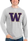 Main image for Mens Washington Huskies Grey Antigua Full Front Reward Crew Sweatshirt