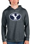 Main image for Antigua BYU Cougars Mens Charcoal Absolute Long Sleeve Hoodie