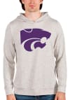 Main image for Antigua K-State Wildcats Mens Oatmeal Absolute Long Sleeve Hoodie